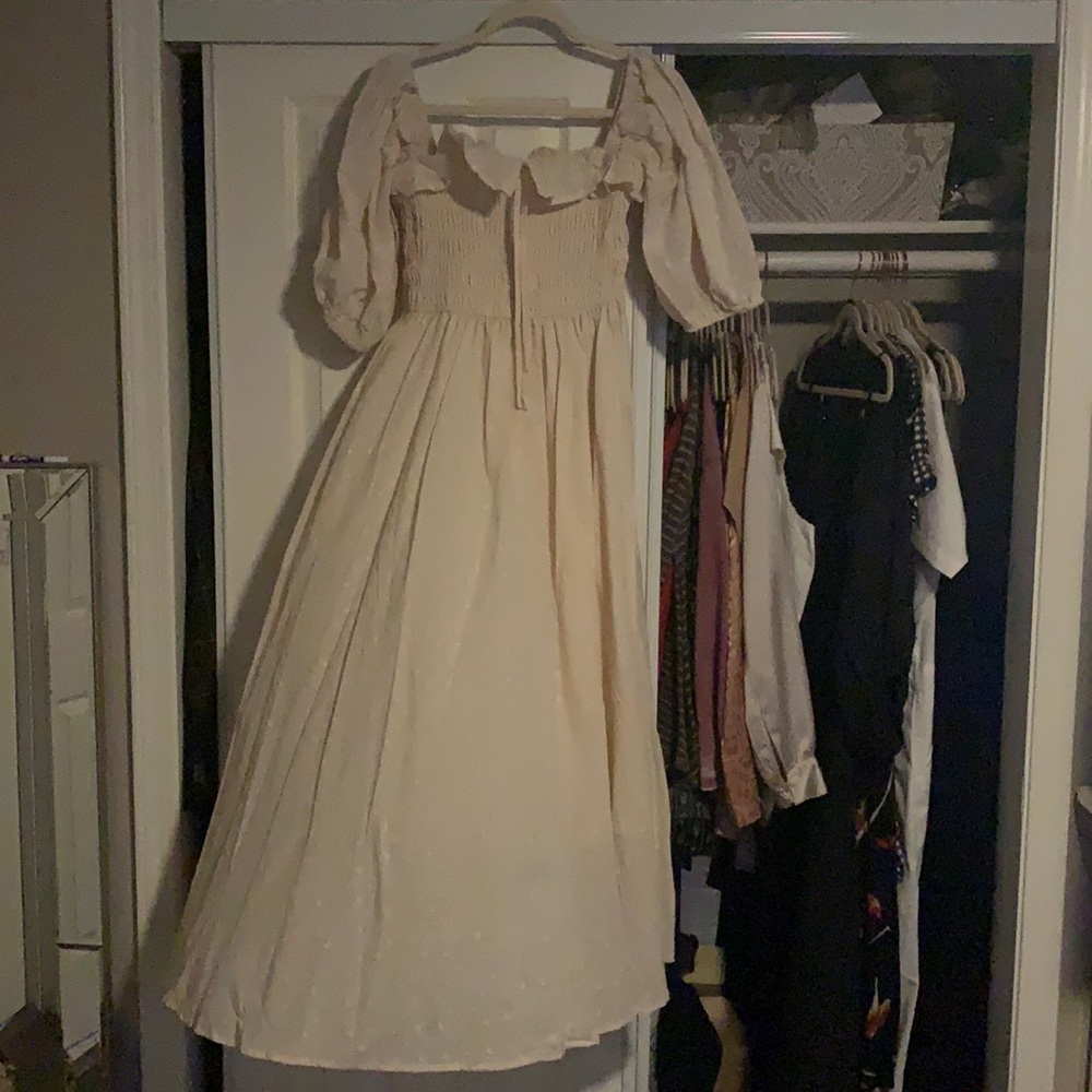 Maxi cream off the shoulder dress